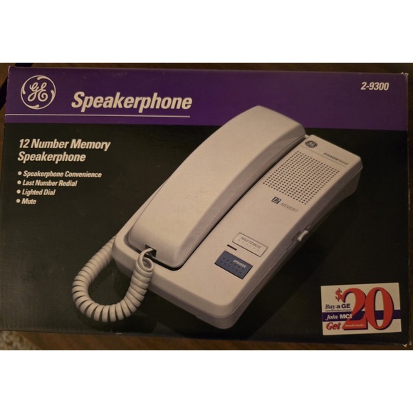 General Electric Other - Vintage GE Speakerphone 2-9300 with 12 Number Memory Open Box